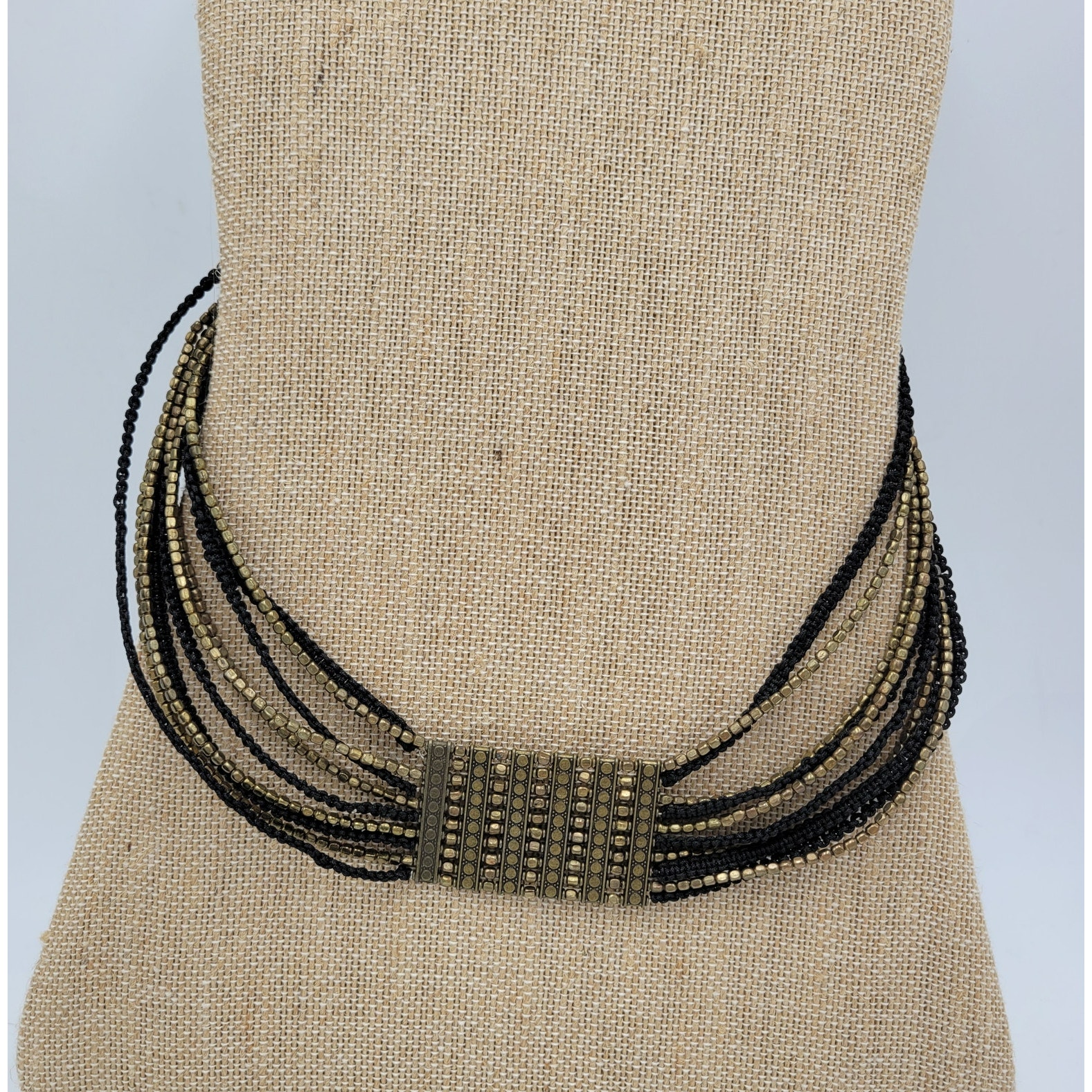 Vintage Beaded Collar Necklace 19